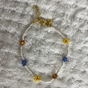 Madewell flowers beaded bracelet